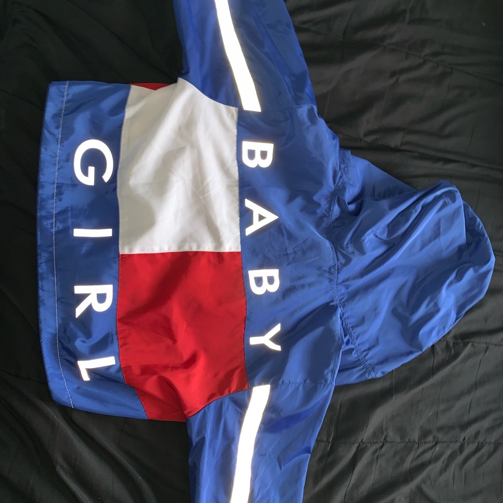 Baby Girl reflective cropped windbreaker